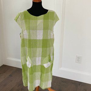 Tiana B Green & White dress
